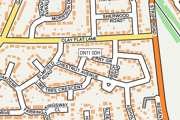 DN11 0DH map - OS OpenMap – Local (Ordnance Survey)