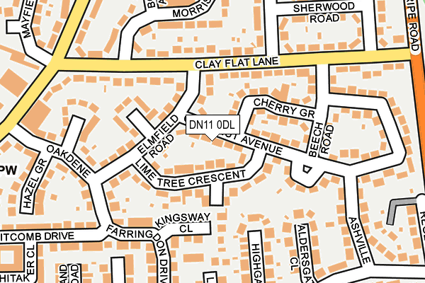 DN11 0DL map - OS OpenMap – Local (Ordnance Survey)