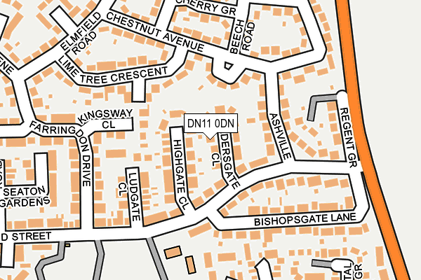 DN11 0DN map - OS OpenMap – Local (Ordnance Survey)