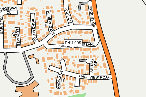 DN11 0DS map - OS OpenMap – Local (Ordnance Survey)