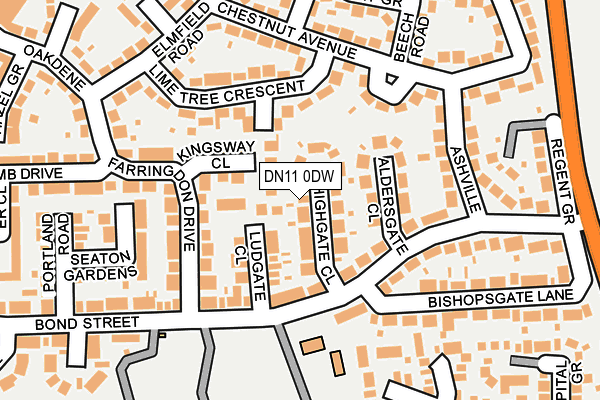 DN11 0DW map - OS OpenMap – Local (Ordnance Survey)