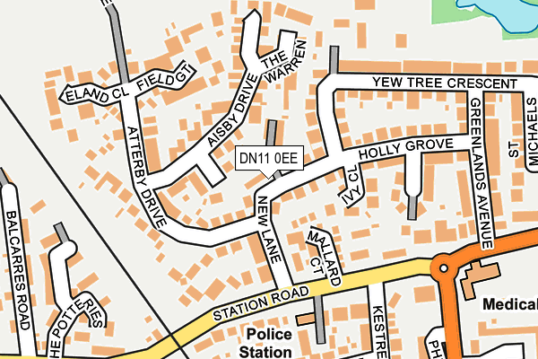 DN11 0EE map - OS OpenMap – Local (Ordnance Survey)