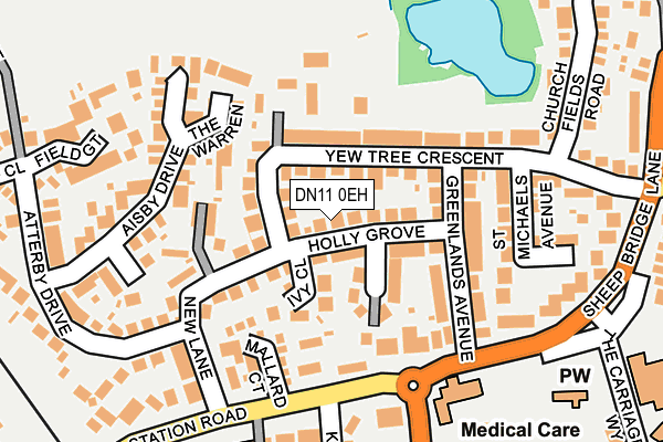 DN11 0EH map - OS OpenMap – Local (Ordnance Survey)