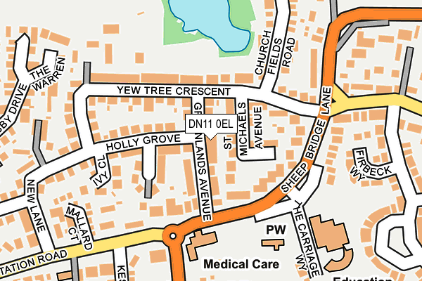 DN11 0EL map - OS OpenMap – Local (Ordnance Survey)