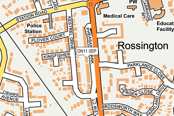 DN11 0EP map - OS OpenMap – Local (Ordnance Survey)