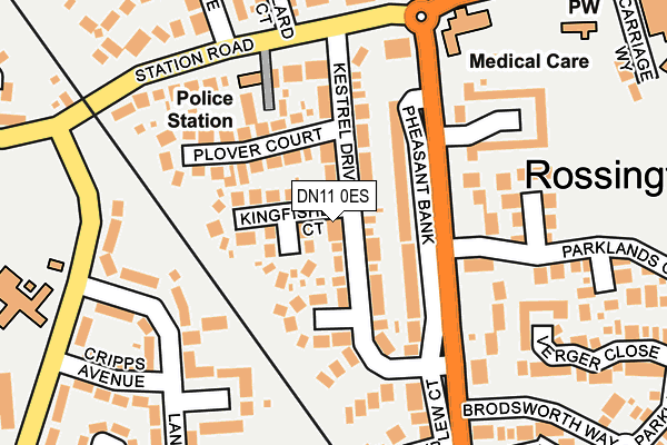 DN11 0ES map - OS OpenMap – Local (Ordnance Survey)