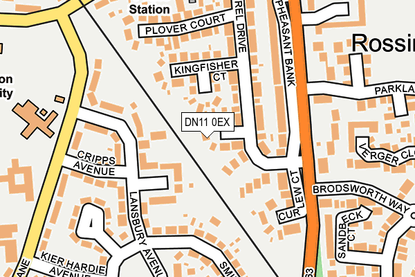 DN11 0EX map - OS OpenMap – Local (Ordnance Survey)