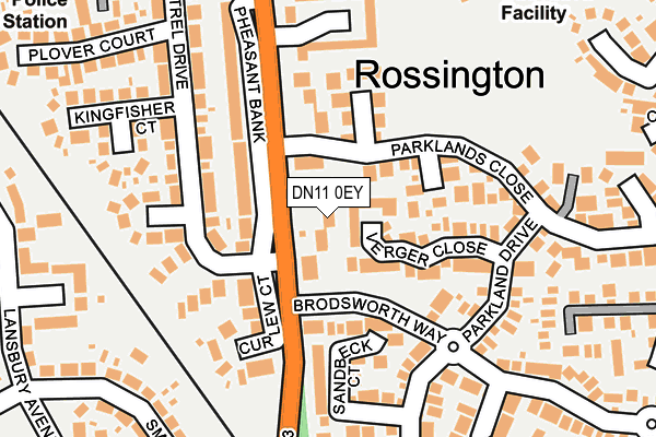 DN11 0EY map - OS OpenMap – Local (Ordnance Survey)