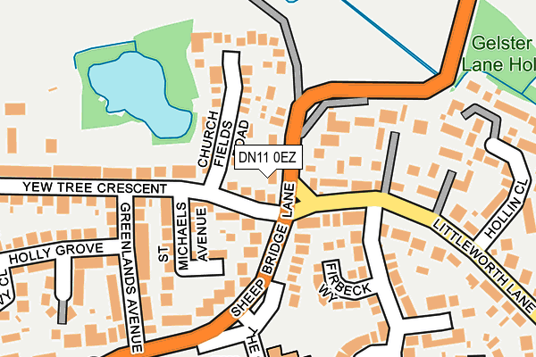 DN11 0EZ map - OS OpenMap – Local (Ordnance Survey)