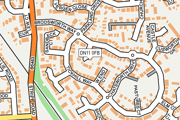 DN11 0FB map - OS OpenMap – Local (Ordnance Survey)