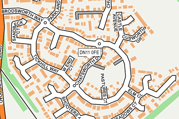 DN11 0FE map - OS OpenMap – Local (Ordnance Survey)