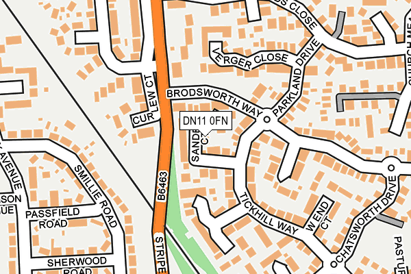 DN11 0FN map - OS OpenMap – Local (Ordnance Survey)