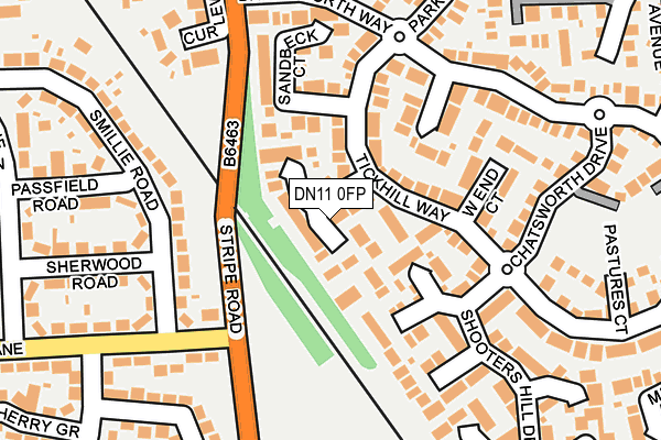 DN11 0FP map - OS OpenMap – Local (Ordnance Survey)