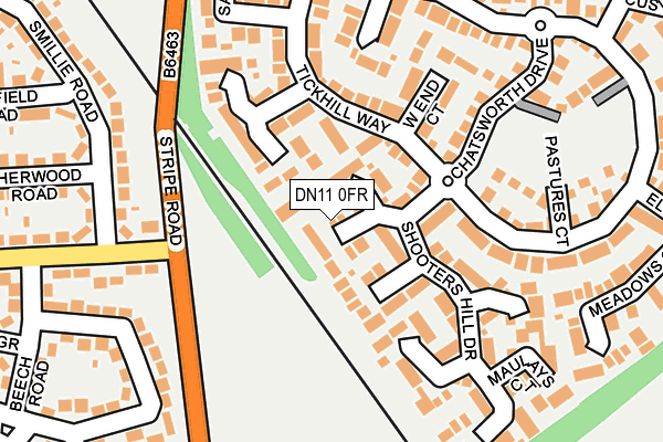 DN11 0FR map - OS OpenMap – Local (Ordnance Survey)