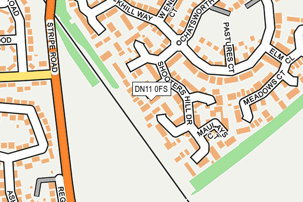 DN11 0FS map - OS OpenMap – Local (Ordnance Survey)
