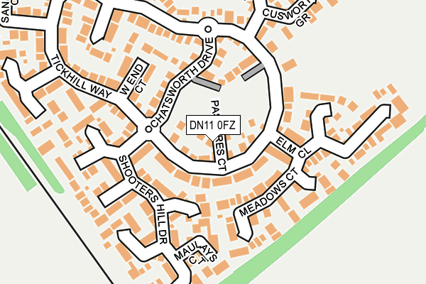 DN11 0FZ map - OS OpenMap – Local (Ordnance Survey)