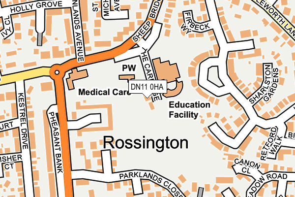 DN11 0HA map - OS OpenMap – Local (Ordnance Survey)