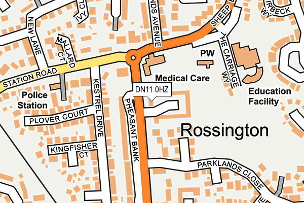 DN11 0HZ map - OS OpenMap – Local (Ordnance Survey)