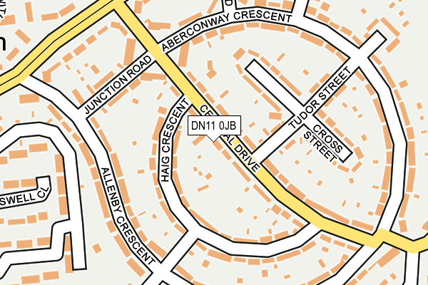 DN11 0JB map - OS OpenMap – Local (Ordnance Survey)