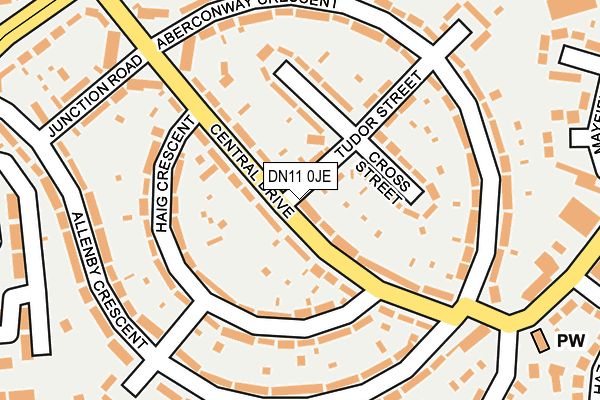 DN11 0JE map - OS OpenMap – Local (Ordnance Survey)