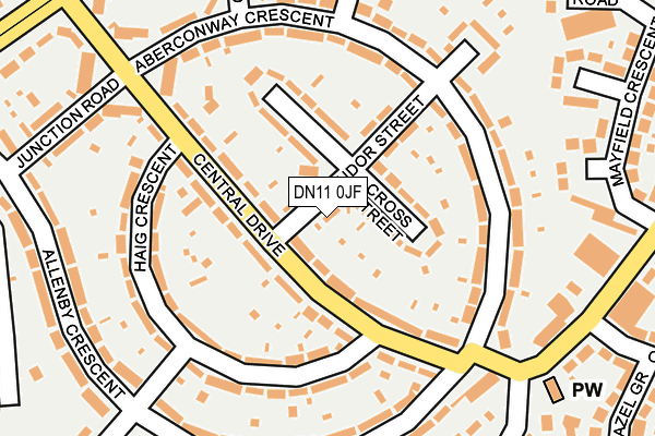 DN11 0JF map - OS OpenMap – Local (Ordnance Survey)