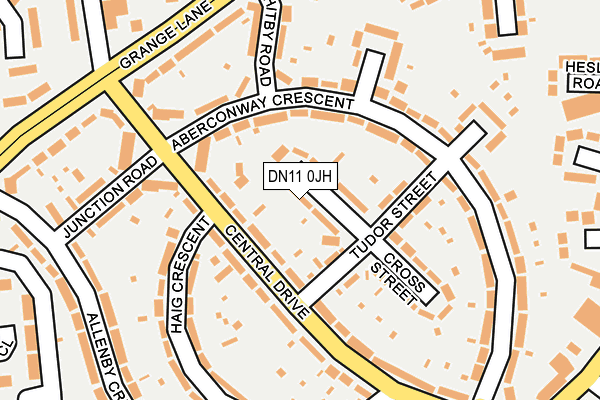 DN11 0JH map - OS OpenMap – Local (Ordnance Survey)