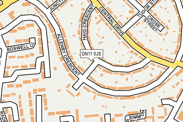 DN11 0JS map - OS OpenMap – Local (Ordnance Survey)