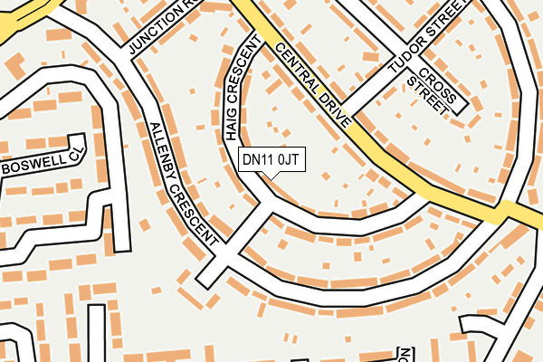 DN11 0JT map - OS OpenMap – Local (Ordnance Survey)