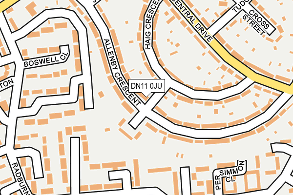 DN11 0JU map - OS OpenMap – Local (Ordnance Survey)