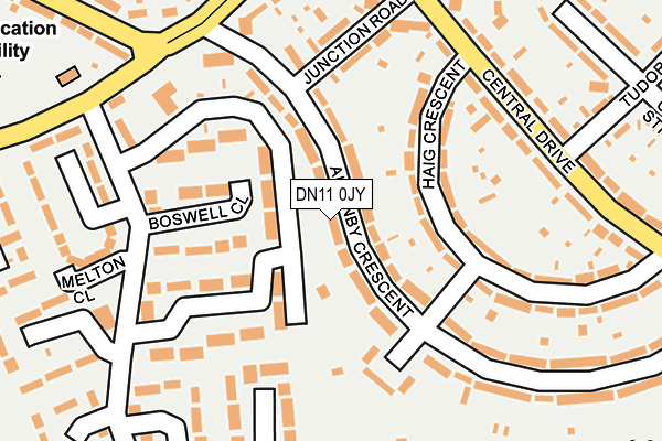 DN11 0JY map - OS OpenMap – Local (Ordnance Survey)