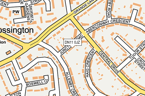 DN11 0JZ map - OS OpenMap – Local (Ordnance Survey)