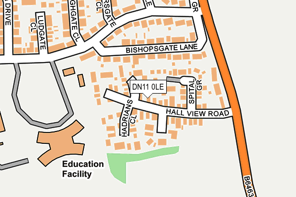 DN11 0LE map - OS OpenMap – Local (Ordnance Survey)