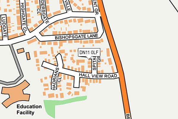 DN11 0LF map - OS OpenMap – Local (Ordnance Survey)