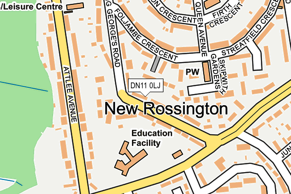 DN11 0LJ map - OS OpenMap – Local (Ordnance Survey)