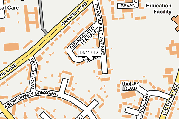 DN11 0LX map - OS OpenMap – Local (Ordnance Survey)