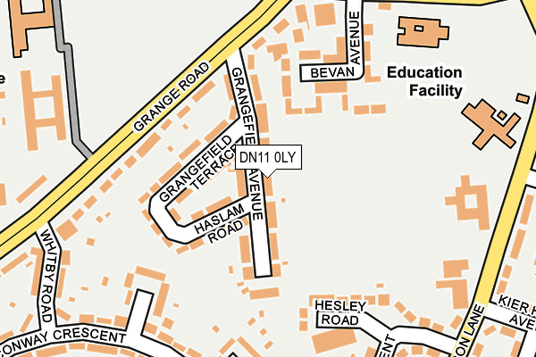 DN11 0LY map - OS OpenMap – Local (Ordnance Survey)