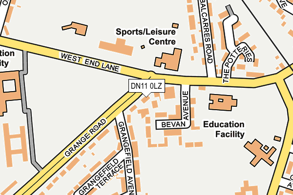 DN11 0LZ map - OS OpenMap – Local (Ordnance Survey)