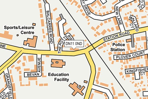 DN11 0ND map - OS OpenMap – Local (Ordnance Survey)