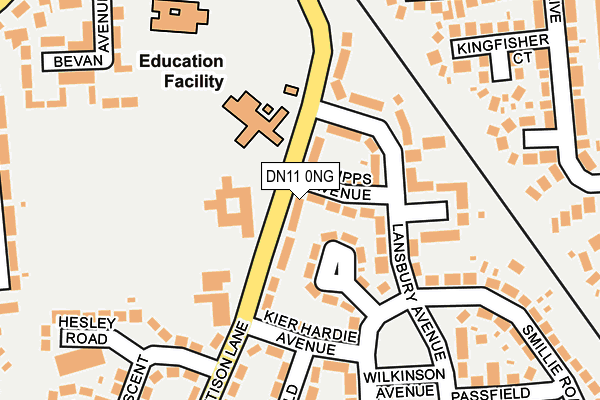 DN11 0NG map - OS OpenMap – Local (Ordnance Survey)