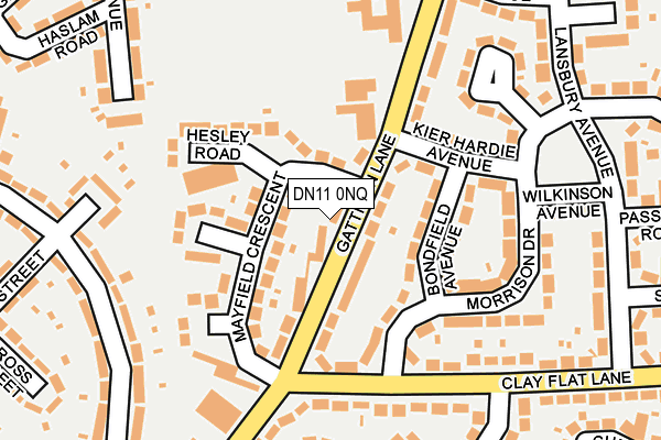 DN11 0NQ map - OS OpenMap – Local (Ordnance Survey)