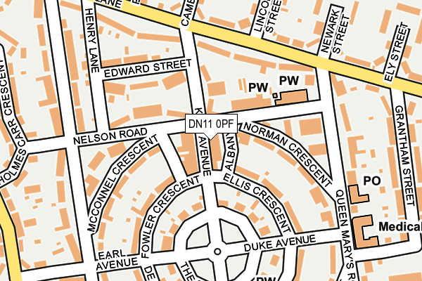 DN11 0PF map - OS OpenMap – Local (Ordnance Survey)