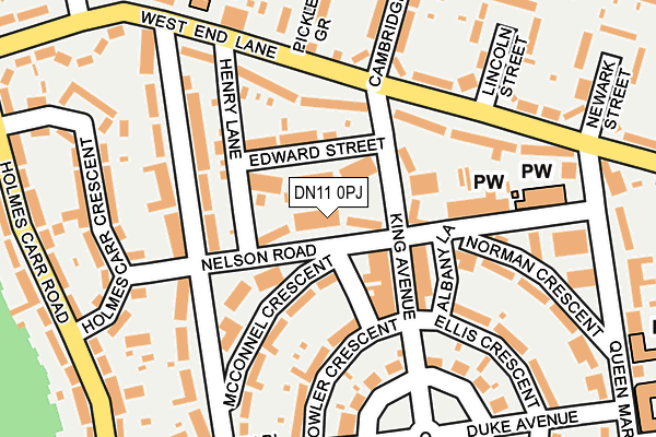 DN11 0PJ map - OS OpenMap – Local (Ordnance Survey)
