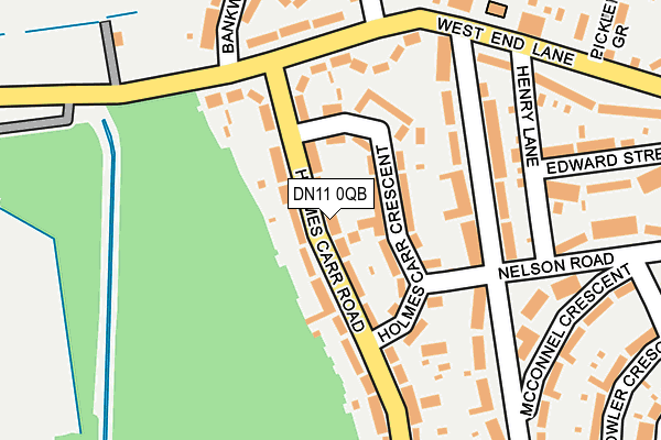 DN11 0QB map - OS OpenMap – Local (Ordnance Survey)