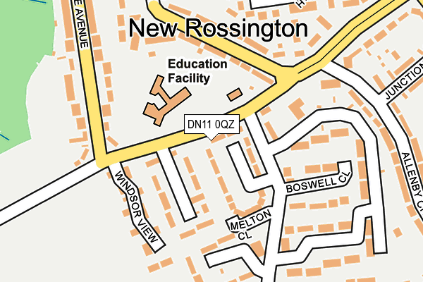 DN11 0QZ map - OS OpenMap – Local (Ordnance Survey)