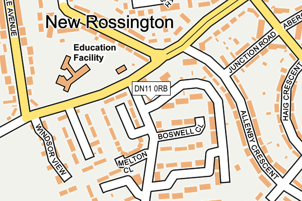 DN11 0RB map - OS OpenMap – Local (Ordnance Survey)