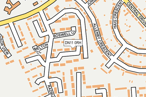 DN11 0RH map - OS OpenMap – Local (Ordnance Survey)