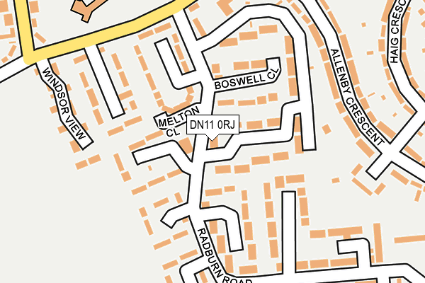 DN11 0RJ map - OS OpenMap – Local (Ordnance Survey)