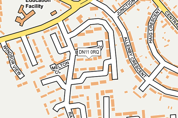 DN11 0RQ map - OS OpenMap – Local (Ordnance Survey)