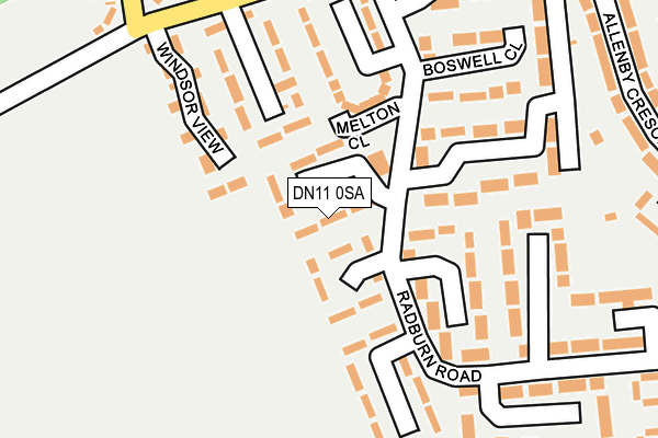 DN11 0SA map - OS OpenMap – Local (Ordnance Survey)