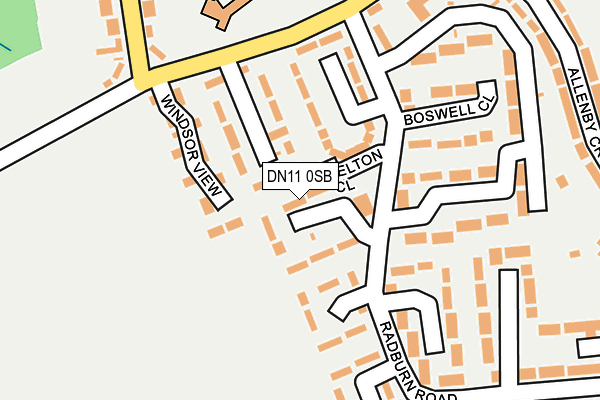 DN11 0SB map - OS OpenMap – Local (Ordnance Survey)